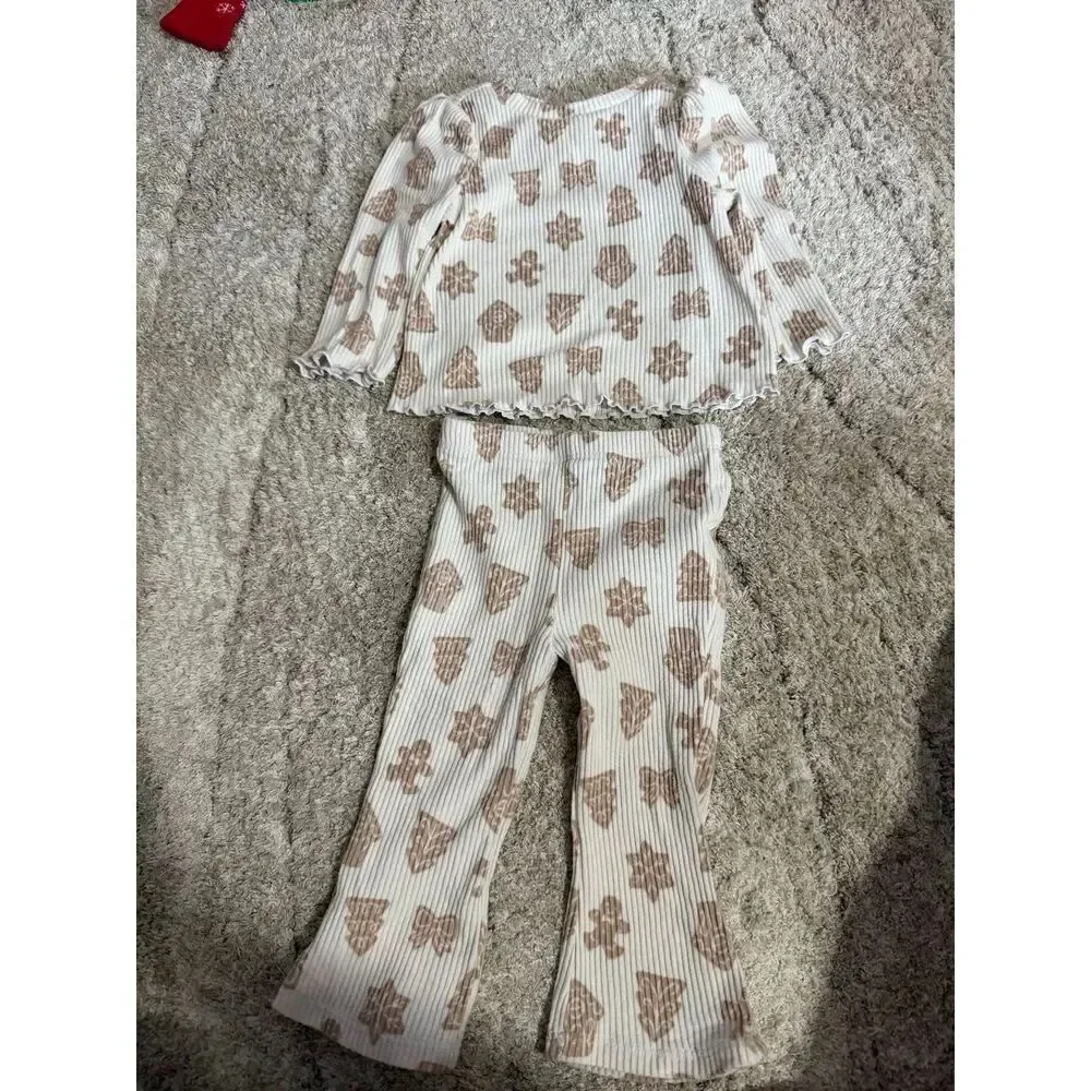 Cat + Jack Holiday Gingerbread House Outfit Baby Girl Size 6-9 Months